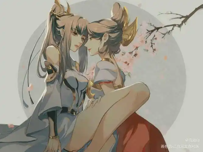 只许庭花与月知_王者荣耀武则天上官婉儿古风我要上首推头像插画绘画