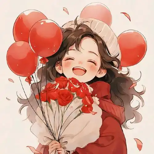 开怀大笑女生头像