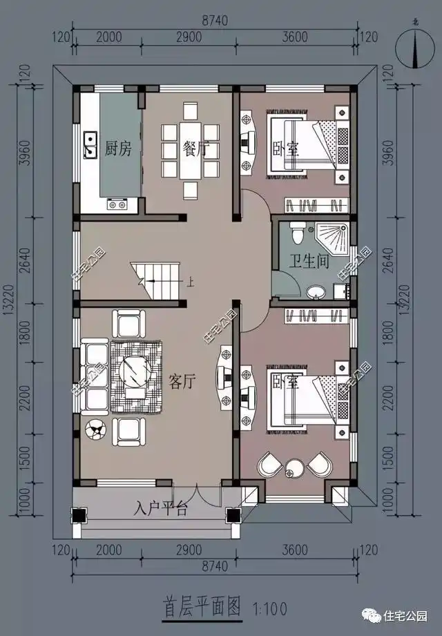 老百姓农村盖别墅2层才是首选2套25万小户型赶紧挑一套批地去