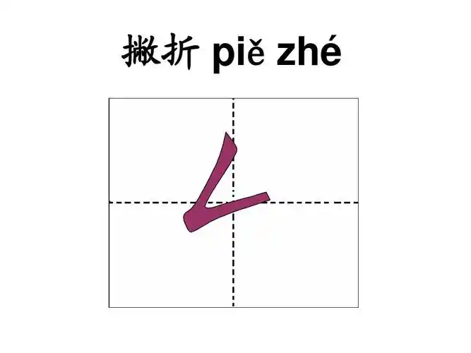 撇折 piě zhé