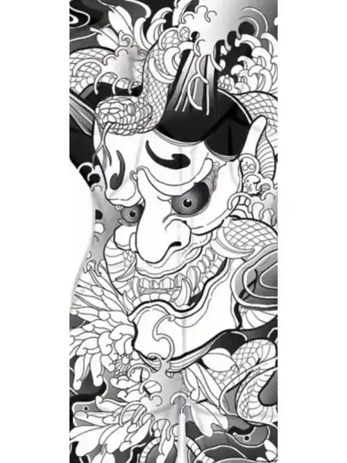 满背般若纹身手稿