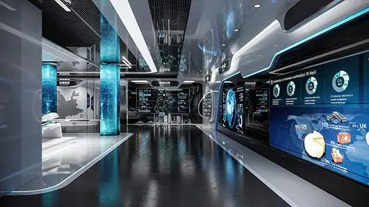 科技展厅设计施工方案之走廊设计效果图