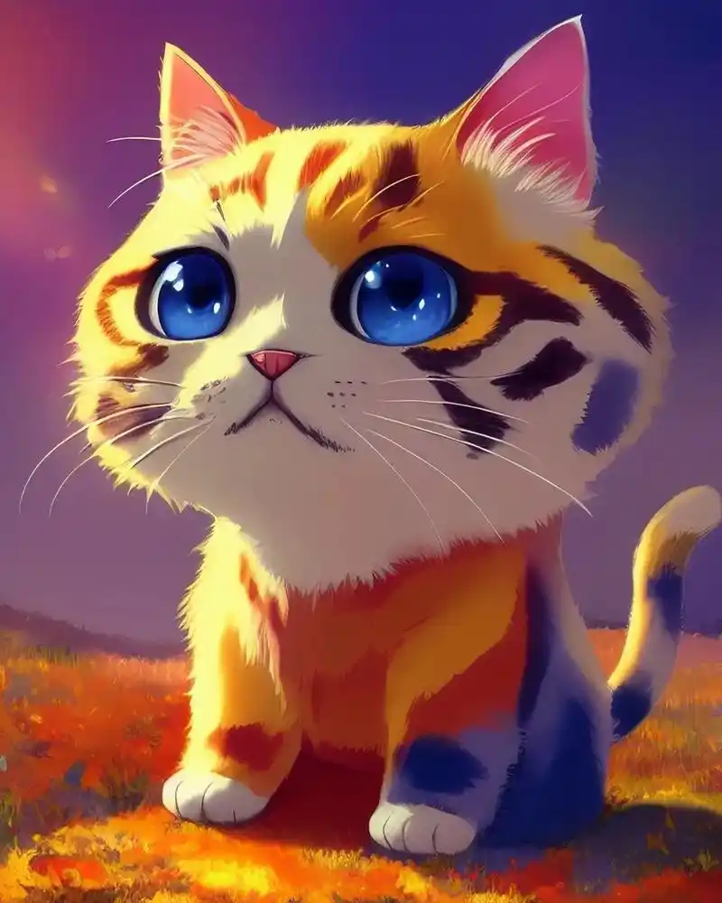 原创二次元动漫壁纸ai绘画可爱萌宠大橘