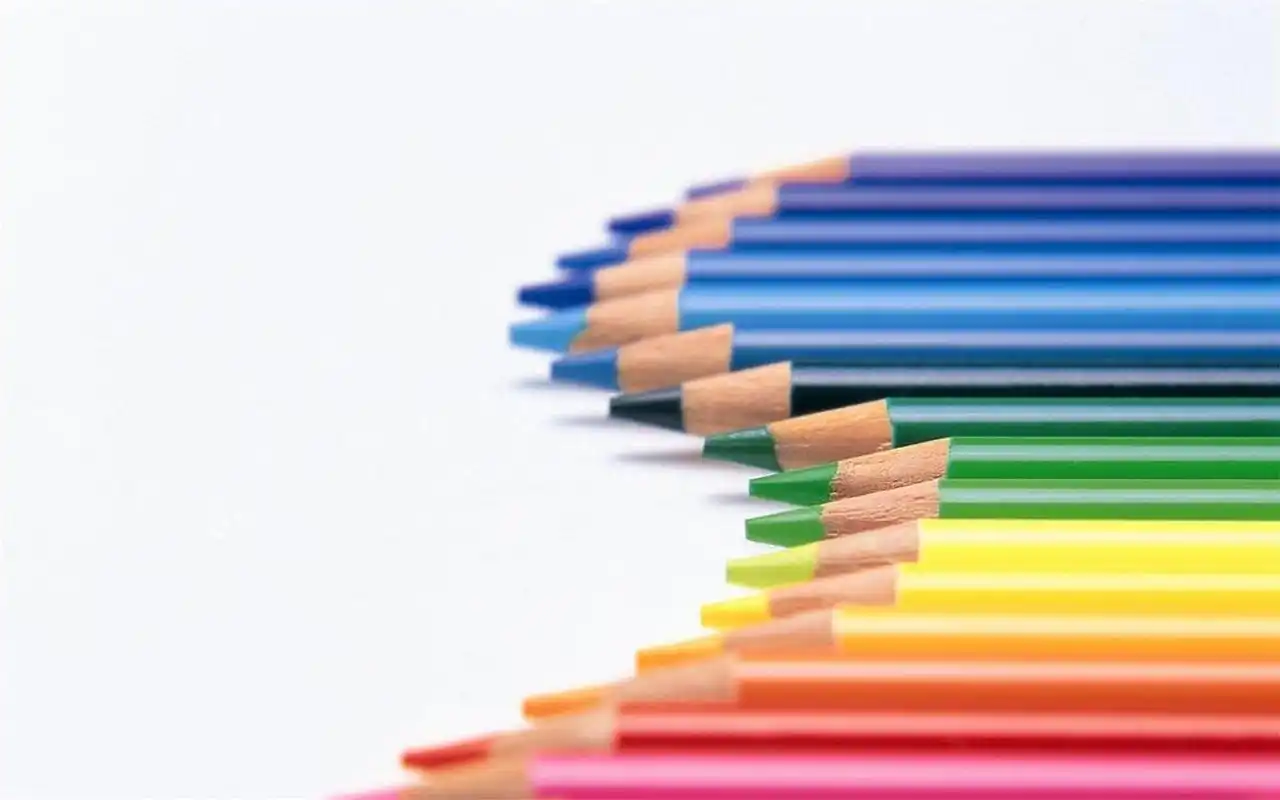 非主流唯美意境五彩缤纷彩色铅笔高清桌面壁纸(一)