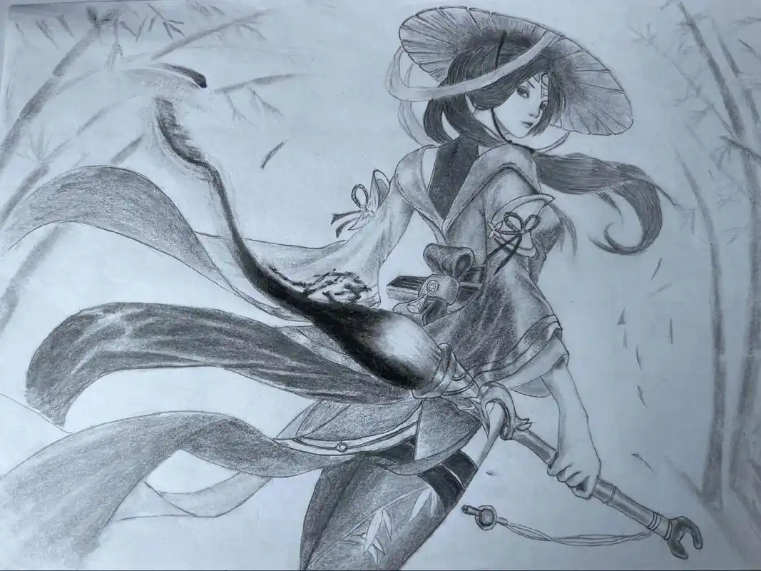 形单影只谓之侠,单枪匹马浪迹天涯 #画画 #古风 #黑白系 - 抖音