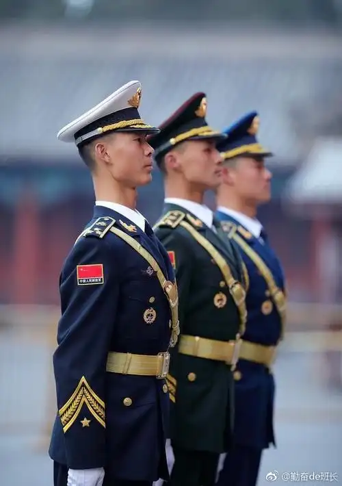 超帅气的解放军三军仪仗队中国男神团当之无愧