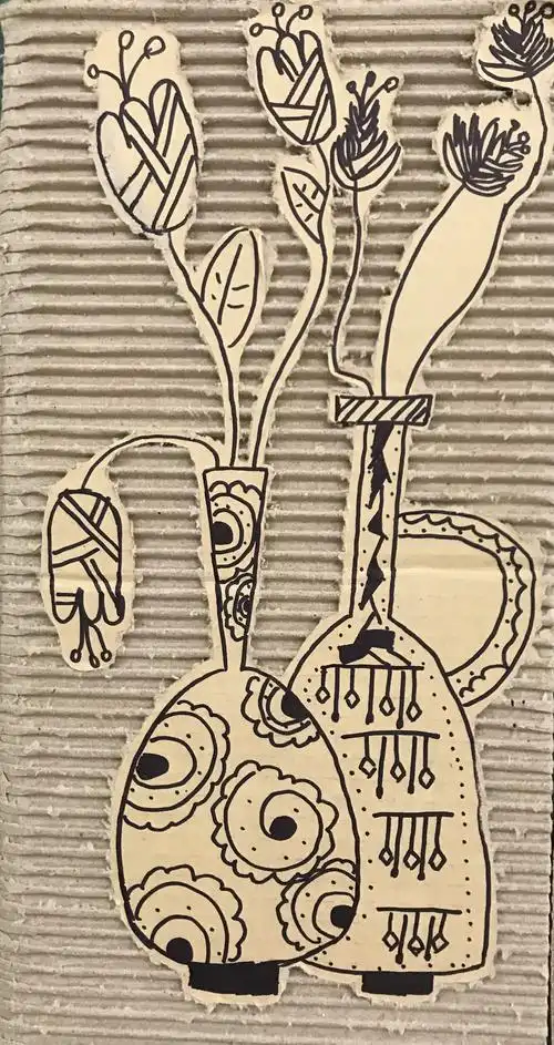 《创意纸板画》