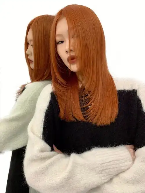 飒发色分享橘棕色