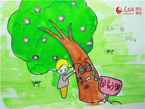 儿童画《茁壮成长》植树节小朋友怎样画儿童简笔画植树节植树怎么画