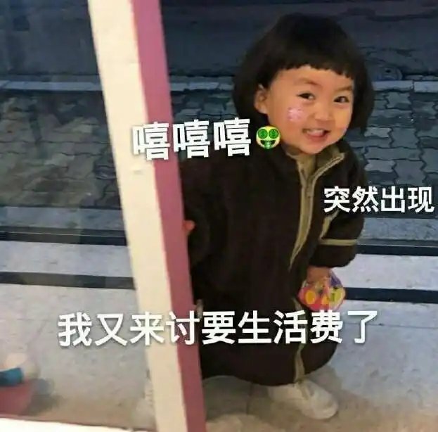 一系列讨零花钱的表情包 哈哈