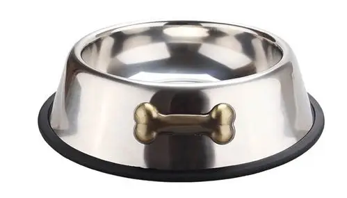 宠物狗狗用品狗盆不锈钢狗碗食盆单碗中大号大型犬狗粮碗饭盆金毛