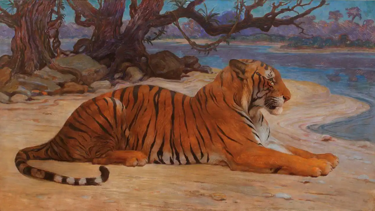 远东巨虎的出现,是因为当时地球环境还较为原始,生存着大量的超大型有