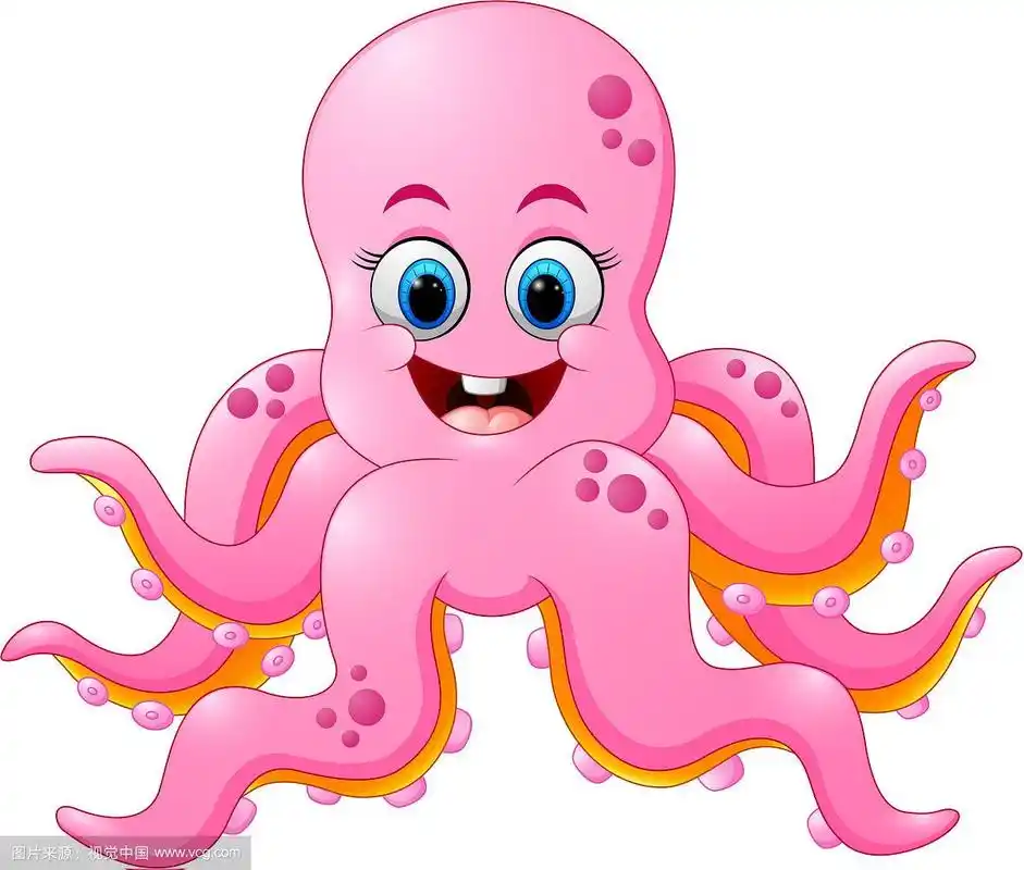 卡通可爱的章鱼