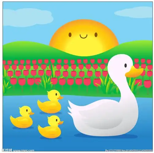 鸭妈妈和她的孩子图片