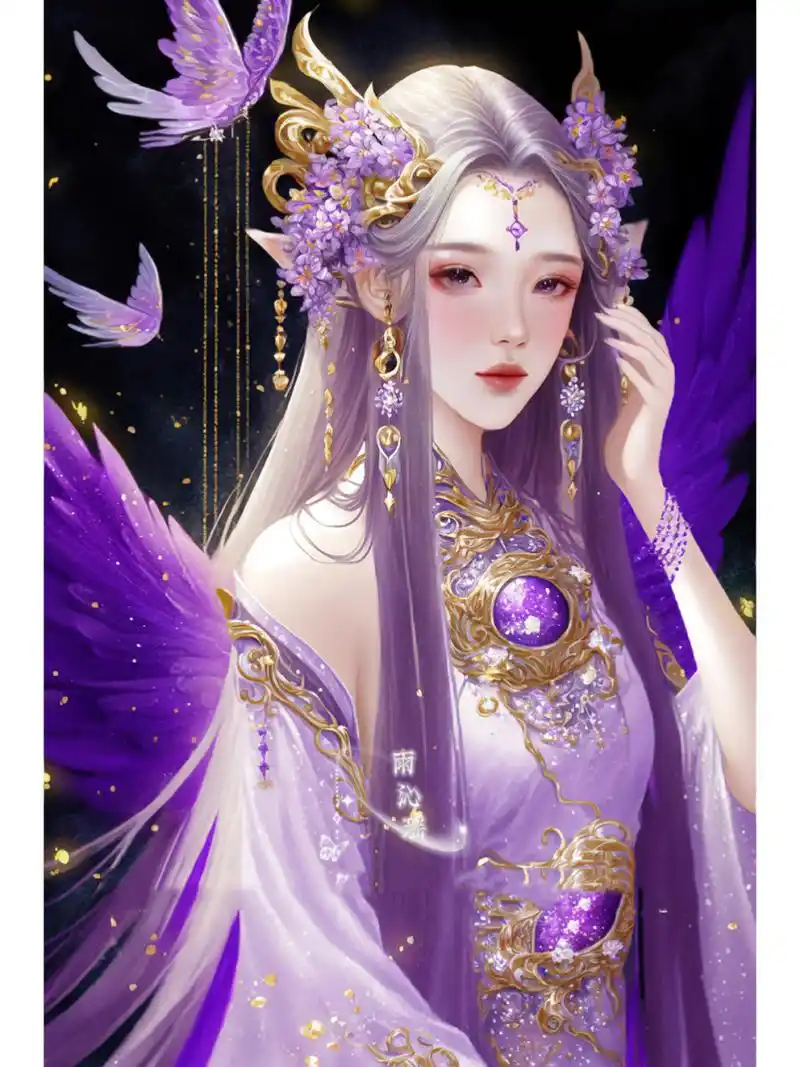 78紫金凤凰仙子 78古风 头像| vol 22 99紫色绣着金凤凰的碧霞