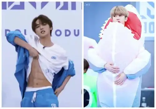 蔡徐坤当年有八块腹肌,经过一天吃八顿的努力,终于变成一块了!