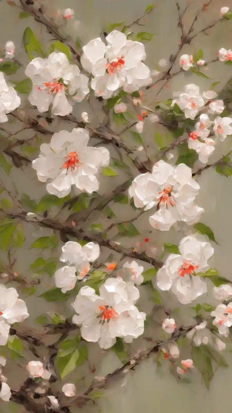 简约淡雅大气梅花背景图片94