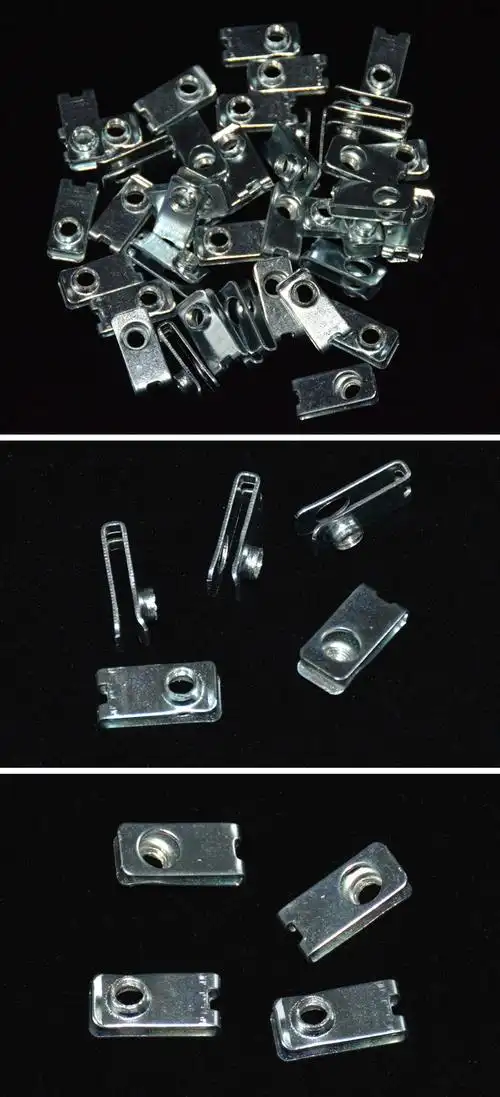 汽车牌照卡扣固定底座牌照固定铁片卡子车用固定卡扣铁卡扣夹片