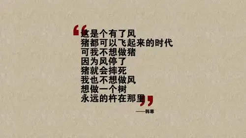 韩寒经典的调侃语录文字图电脑高清桌面壁纸3