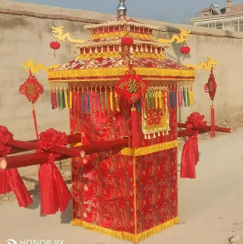 结婚花轿花轿婚庆结婚轿子喜轿中式八抬豪华大轿龙椅步撵迎亲道具支持