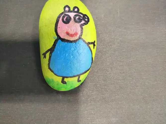 石头画【小猪佩奇】