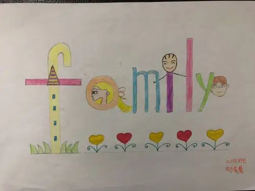 二(5)班英语单词设计优秀作品展示