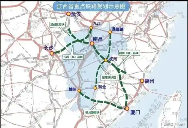 江西未来规划五条重要的高铁线路,你知道几个?