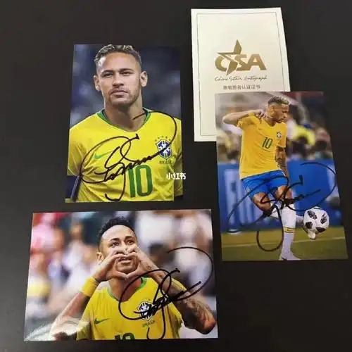 巴西队内马尔亲笔签名照