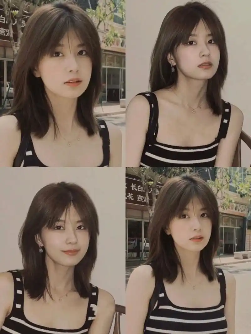 超适合方圆脸女生减龄发型/还能再剪无数次 73"齐肩锁骨发"风格百变