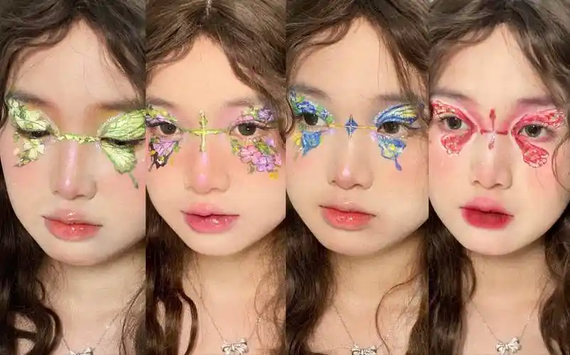 春日繁花灵感妆容合集蝴蝶创意妆面看这一个就够了