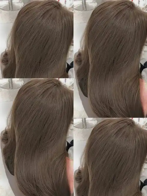 亚麻冷棕色染完可以告别浓妆