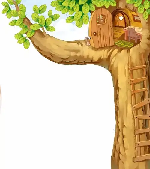 他左看看,右瞧瞧,觉得非常满意:"以后这就是我小松鼠的新家了.