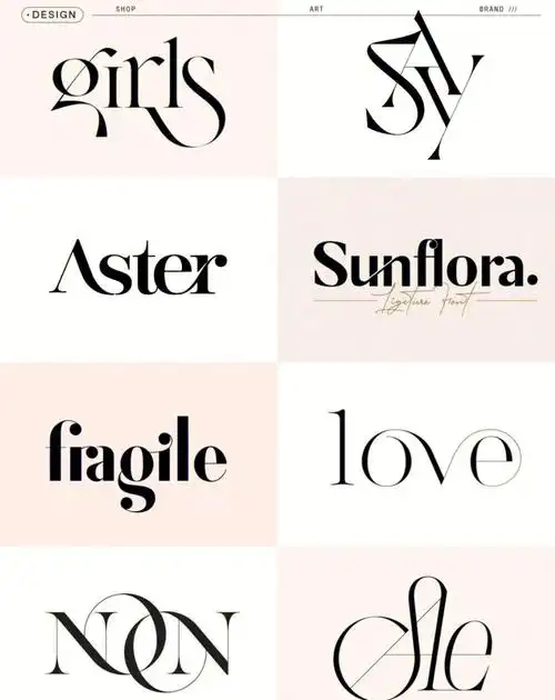 英文logo优美简洁的英文字体logo设计