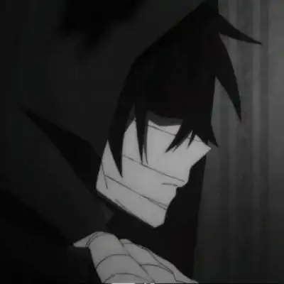 动漫黑白男生头像 酷帅丧系黑暗男生头像