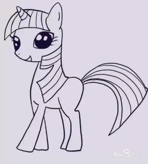 独角兽紫悦简笔画