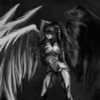 恶魔头像带翅膀黑白男生【点击鼠标右键下载】