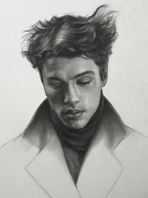 素描男青年联考步骤图