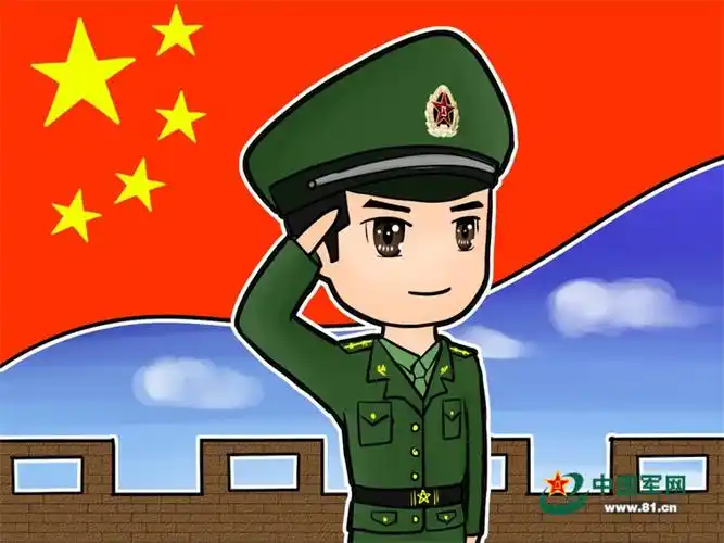 一组兵哥哥的漫画头像真情表白祖国