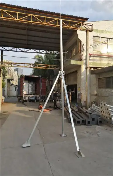 厂家热销楼顶通讯发射塔房顶抱杆通讯铁塔5g通讯基站抱杆音柱立杆