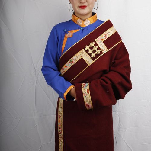 格桑尔藏族服饰女装新款夏季两天套藏袍衬衣民族服