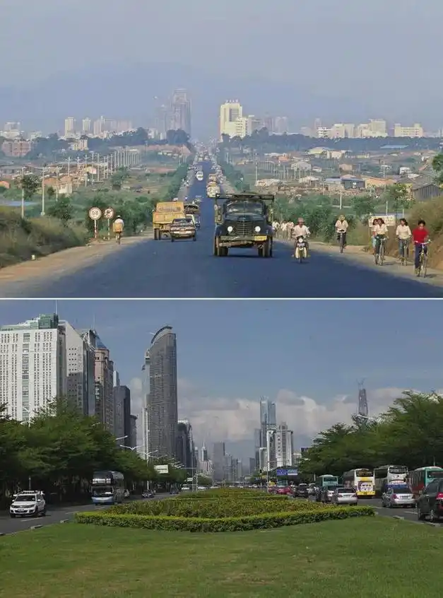 30张过去与现在的对比照片,感受岁月的变迁!