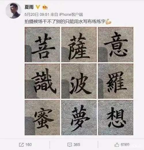 明星和书法好像是两个不同世界的概念.