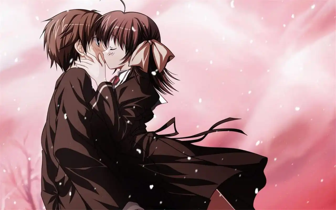 唯美情侣漫画图片桌面壁纸