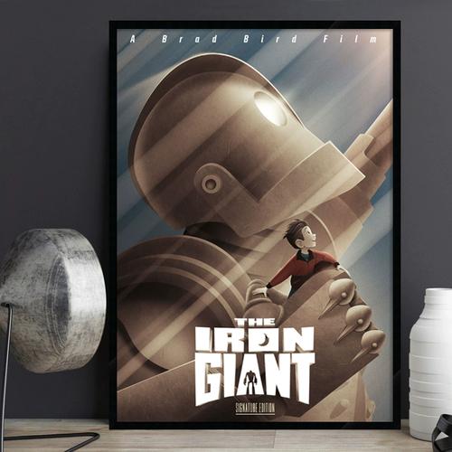 the iron giant 钢铁巨人动画卡通电影海报装饰画儿童房床头挂画
