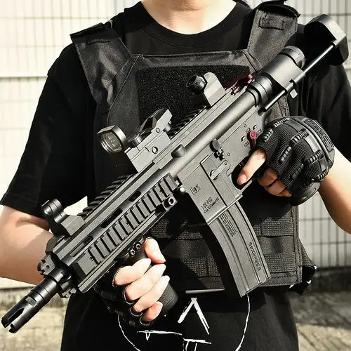 锦明j13hk416c电动连发预供水弹男孩绝地吃鸡电动玩具枪