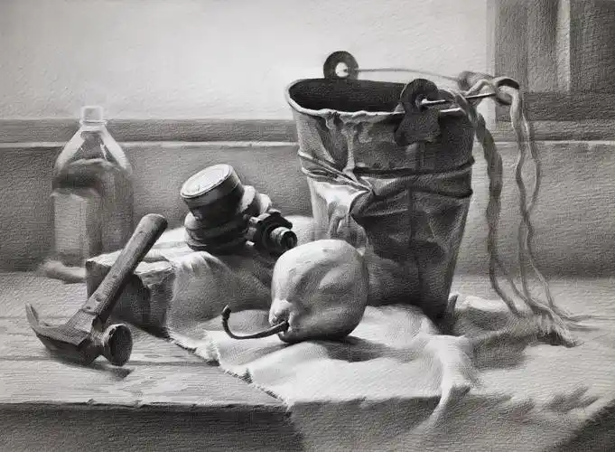 逆光素描作品怎么画