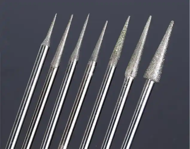 电动玉石翡翠打磨头扩孔针钻孔打孔工具玉雕石雕刻金刚砂钻头d针 琥嘉