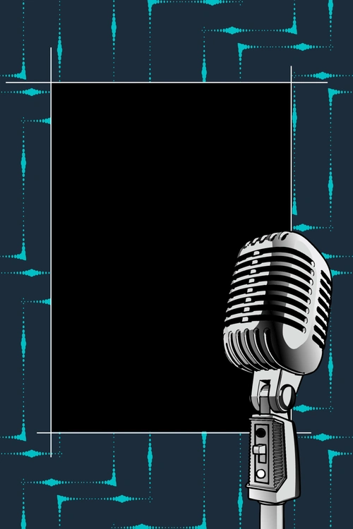 扁平化手绘演讲歌唱比赛海报背景