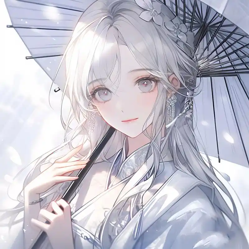 一把伞,遮风挡雨!▏古风女生动漫头像