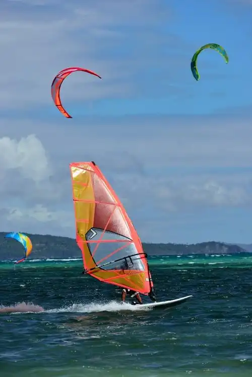 落日,风帆,蓝天,碧海------长滩美景记